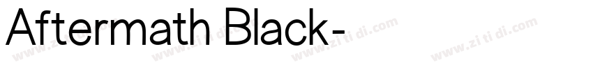 Aftermath Black字体转换